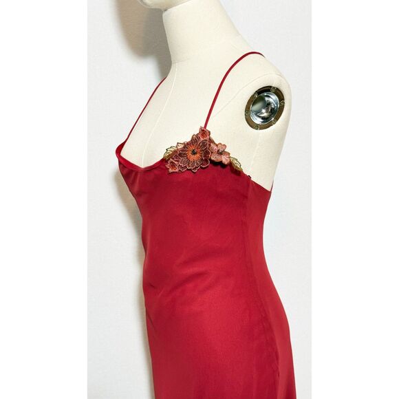 Jim Hjelm Occasions | Bridal Wedding Party Dress | Bordeaux and Straps | Sz 6 - Picture 3 of 10